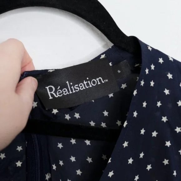 Realisation Ozzie Mini Dress Navy Star Silk C37 - Picture 7 of 10